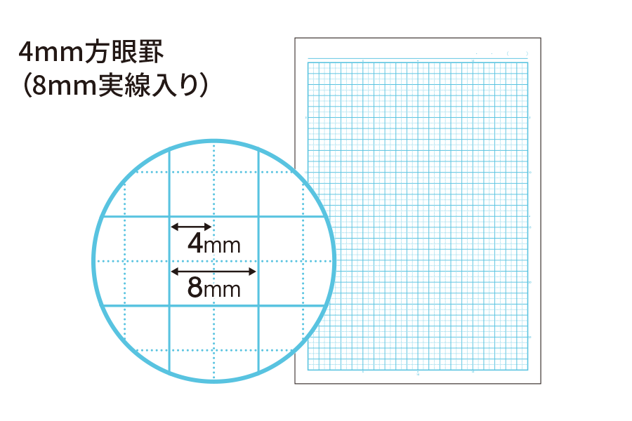 キャンパスノート用途別　罫線画像