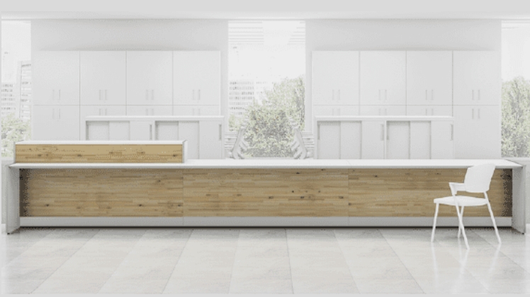 EF Counter, Featuring Modesty Panels Made from Locally Sourced Timber