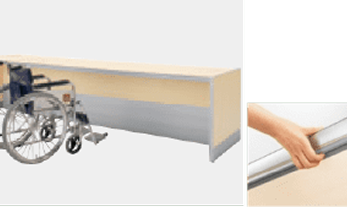 The edge is easy for wheelchair users to grip